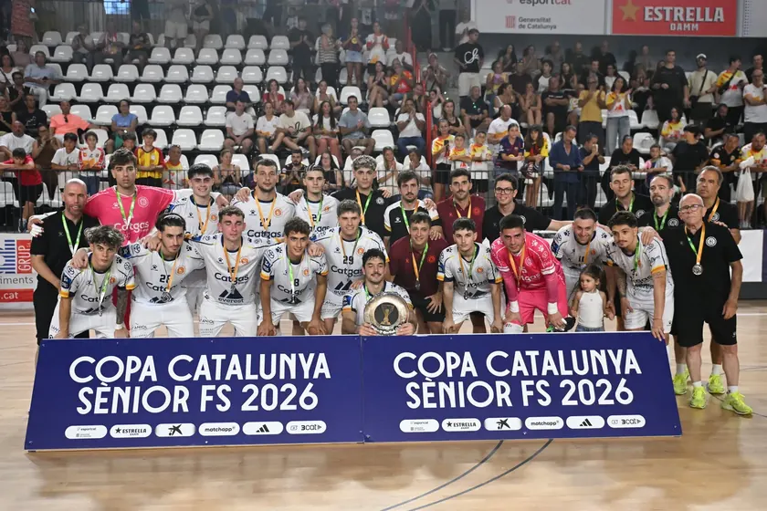 Equipo de fútbol sala en la Copa Catalunya Sénior 2026